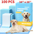 6-Layer Puppy Pads 100 Count – Super Absorbent Leak-Proof Odor Control Dog Pee Pads for Potty Training, Large & XL Size 34"x28" and 22"x22"
