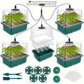 Seed Starting Kit LED Grow Light Timer, Indoor Seedling Tray Dome for Garden, Patio and Yard Use