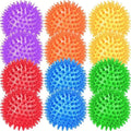 Dog Toy 12-Pack Random-Color Textured Rubber Squeaky Balls for Small and Medium Dogs, No Battery