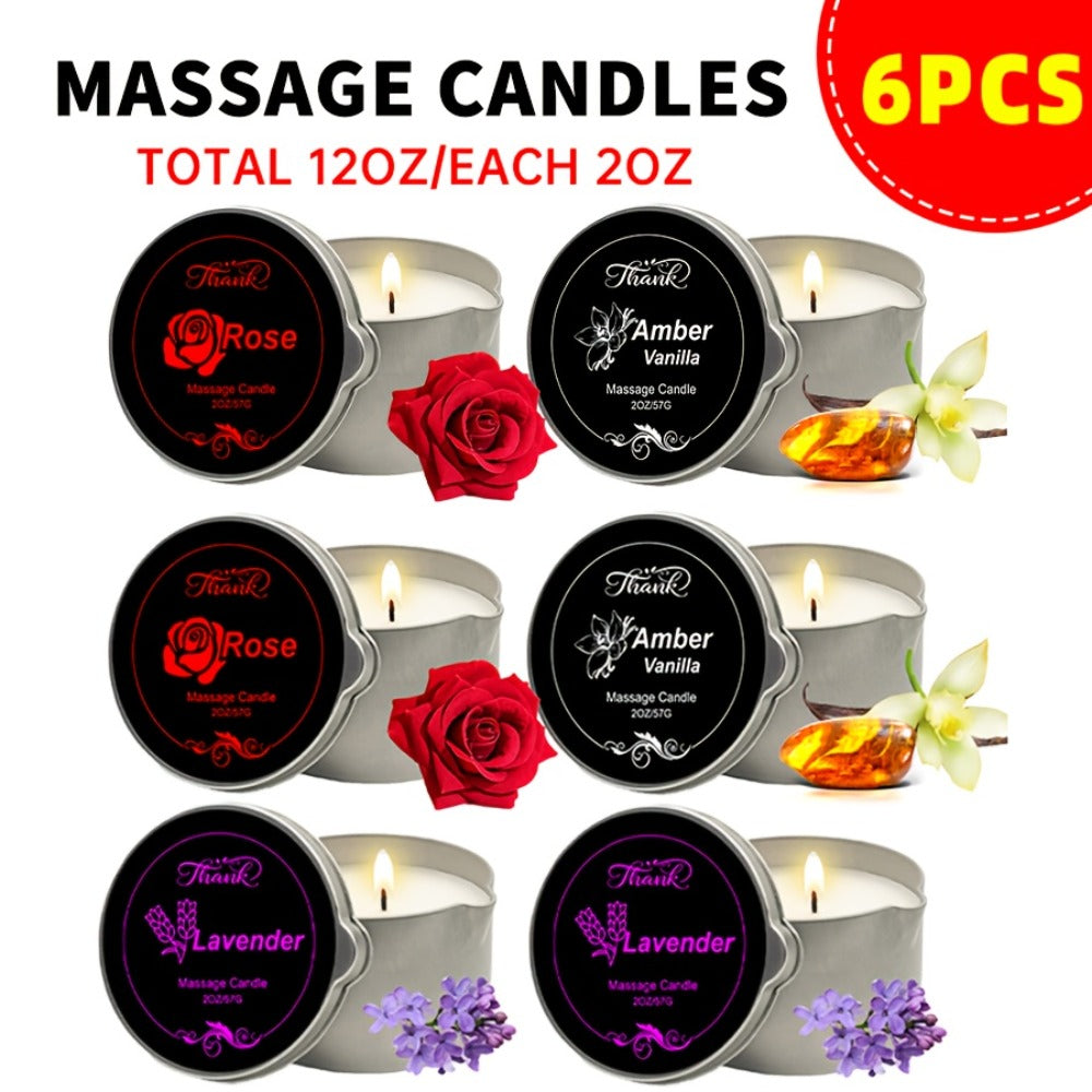 Luxury Soy Wax Candle 2-in-1 Massage Body Oil Essential Oil 20+ Scents 1pc 2pcs 6pcs Warm Moisturizing Lotion Spa Nail Salon Wedding