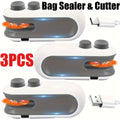 Bag Sealer Handheld Heat Sealer 3-Pack, USB-C Rechargeable 2-in-1 Magnetic Food Sealer with Cutter