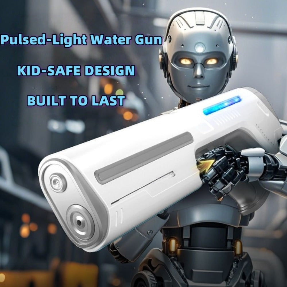 Rechargeable Electric Water Blaster with Pulse Light, Self-Fill Function and Blue, White or Brown Gift Box Options