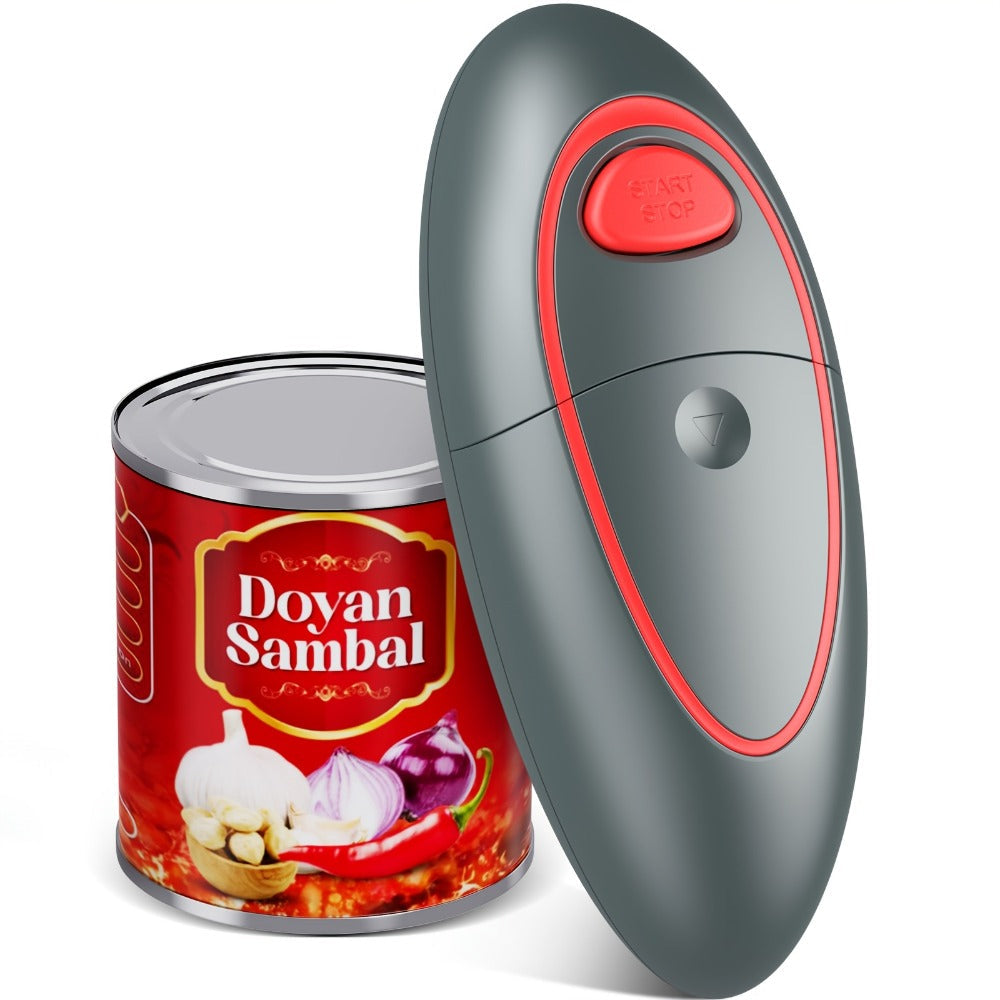 Electric Can Opener One-Touch Automatic – Smooth Edge Battery Operated Handheld Opener for All Can Sizes, Best Kitchen Gadget for Seniors
