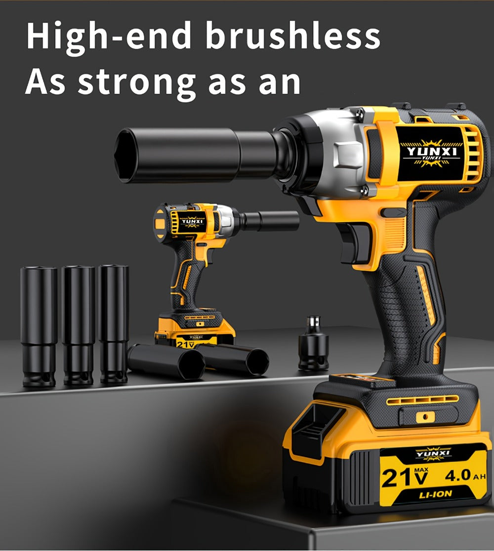 Impact Drill Set 21V Cordless with Drill Bit Accessories, Toolbox & Charger, Wireless Impact Wrench Drill