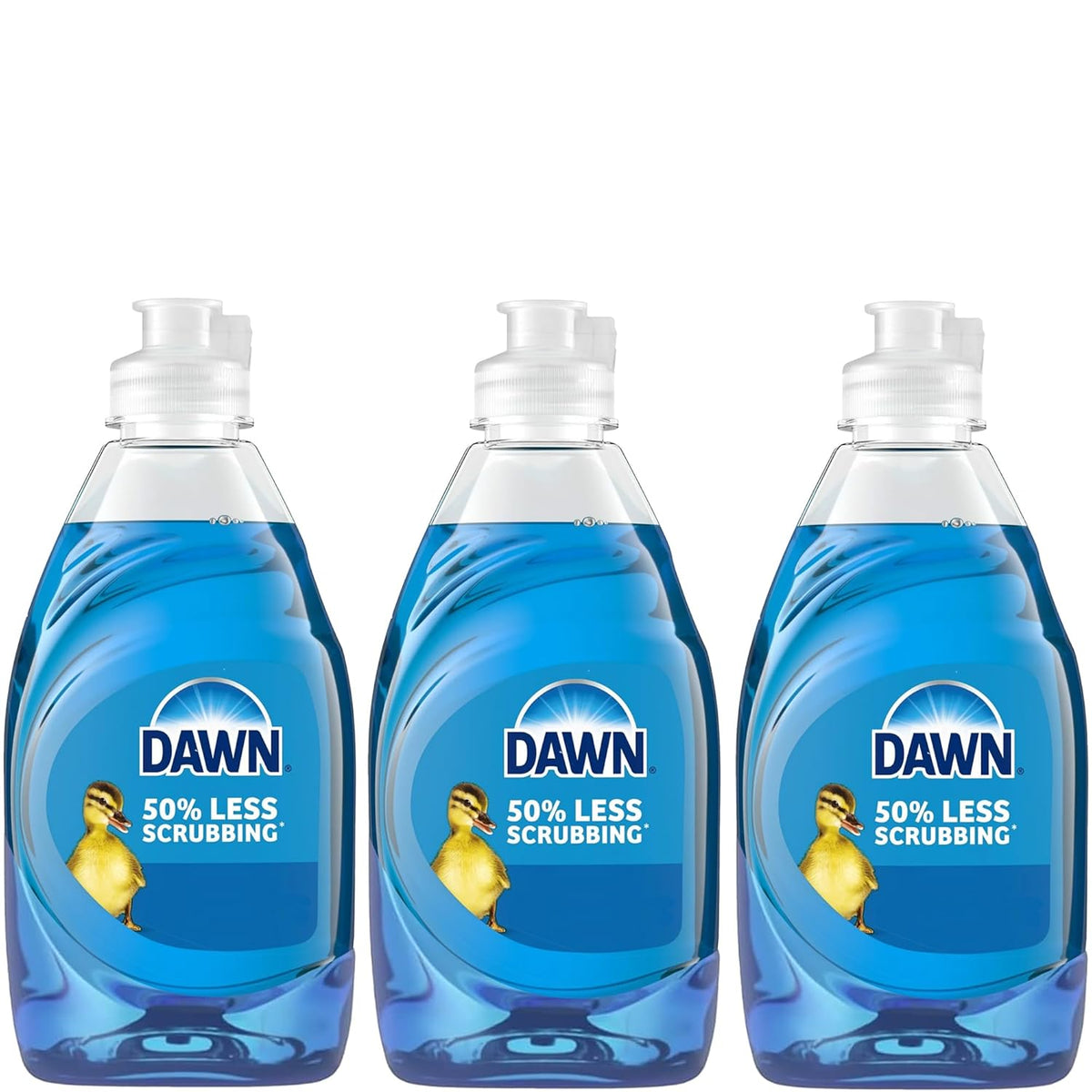 Dawn Ultra Dish Soap Original Scent Value Pack of 3 x 7.5 oz Grease Cutting Dishwashing Liquid for Kitchen Tough Stains Squeaky Clean Dishes