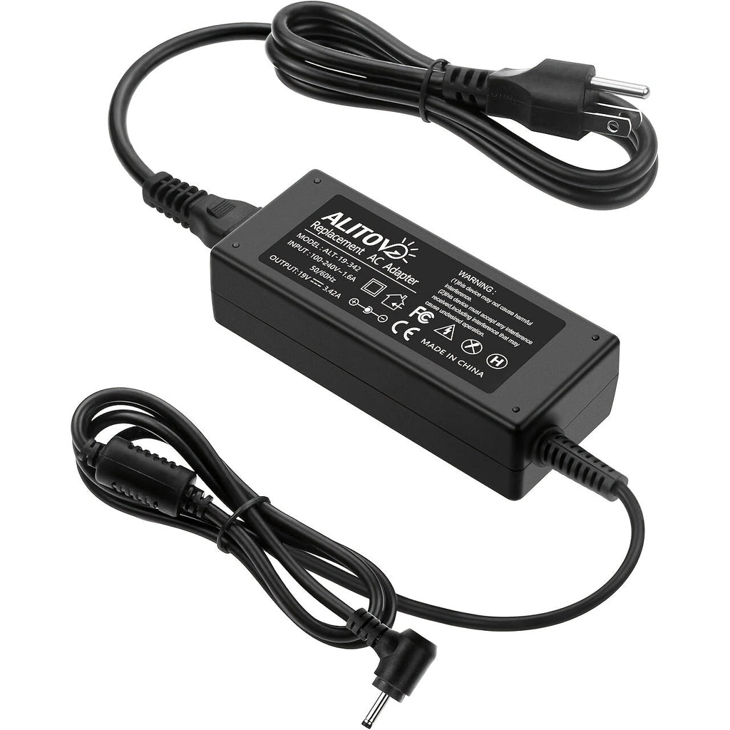 Fixed 19V 3.42A 65W Power Adapter with No-Tip or Nine-Tip Connector Configuration and US Cord