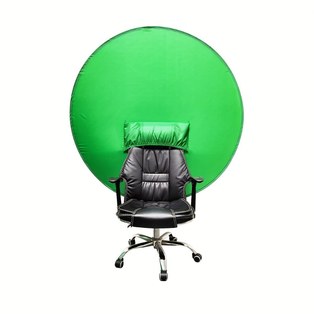 Chair Mount Green Screen Backdrop Collapsible Chroma Key Background for Streaming Vlogging Video Calls Zoom Portable Wrinkle-Resistant