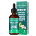 Soursop Bitters Liquid Supplement 2oz 10-in-1 with Seaweed Moringa Turmeric Black Seed Oil & Oregano Herbal Extracts