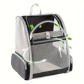 Pet Carrier Backpack for Cats and Dogs, Breathable Mesh Ventilation Transparent Window Foldable Travel Bag with Chest Buckle Removable Mat