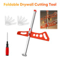 Drywall Scoring Knife 23-Wheel Foldable Gypsum Board Cutter with Adjustable Guide & Handle
