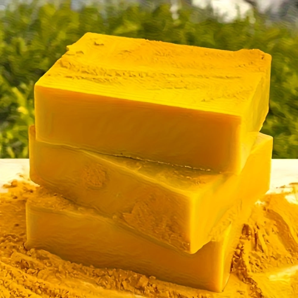 Turmeric Soap Handmade Bar, Lemon, Quercetin & Vitamin E Natural Soap with Olive Oil, Deep Cleansing &