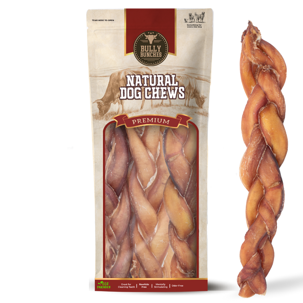 Braided Bully Stick Dog Chew 1 Braid