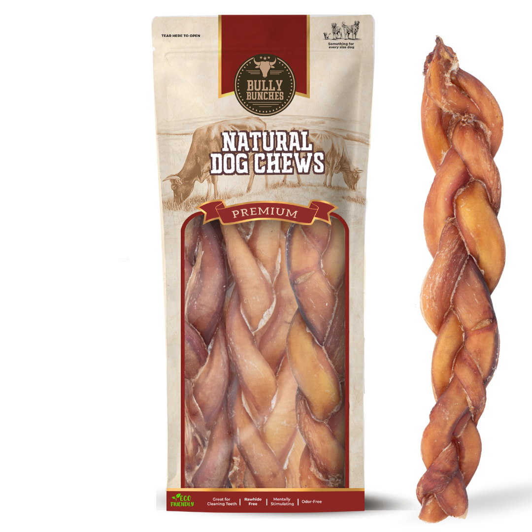 Braided Bully Stick Dog Chew 1 Braid