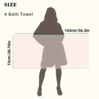 Towel Set 4 or 8 Piece Microfiber Collection with Hair-Drying Cap Options in Four Colors for Home and Guest Use