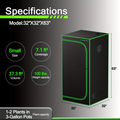 Hydroponic Grow Tent 1680D Mylar 100% Reflective with Tray & Observation Window, Indoor Plant Tent for Seedling to Flowering