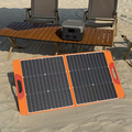Foldable Solar Panel 200W 23.5% High Efficiency 20V Portable with 2 Brackets Solar Cable for Camping RV for Garden, Patio and Yard Use