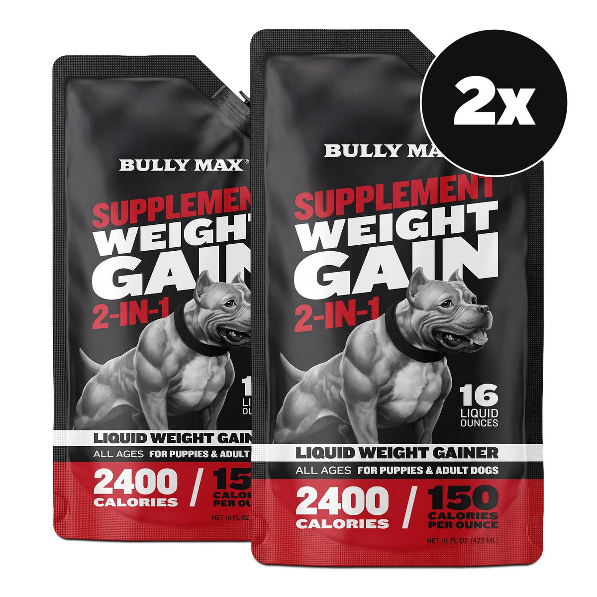 High-Calorie Liquid Dog Weight Supplement 2 bottles