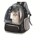 Cat Carrier Backpack Bubble Window Space Capsule Transparent Breathable Travel Bag for Cats & Kittens, Airline Approved Zipper & Pet Door