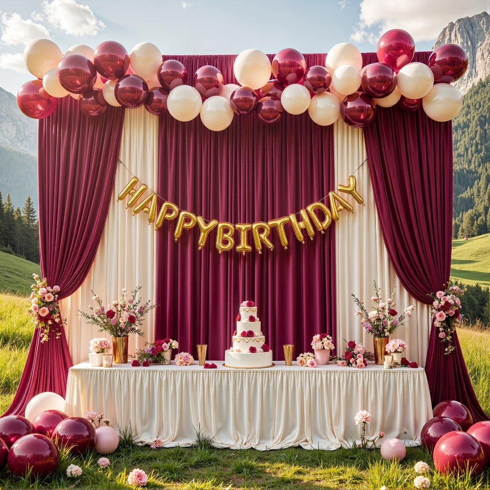 Photography Backdrop 4-Pack 5x10ft Polyester Spandex Background Cloth | Wrinkle-Resistant, Soft & Smooth with Pole Pockets | Wedding