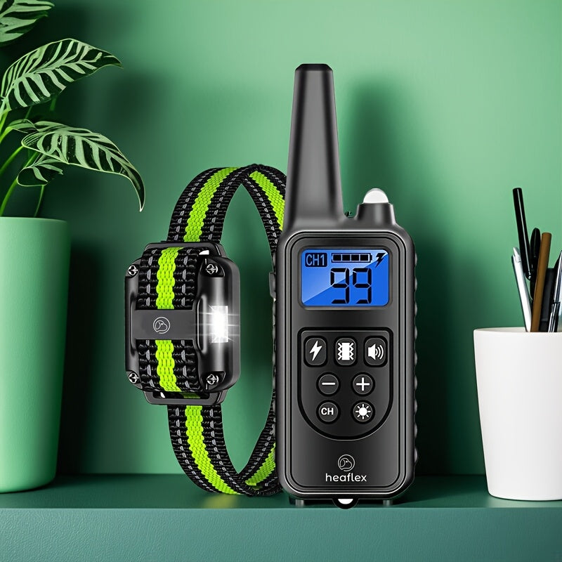 Dog Training Collar Remote Set with LED, Beep, Vibration and Static Modes for One, Two or Three Receivers