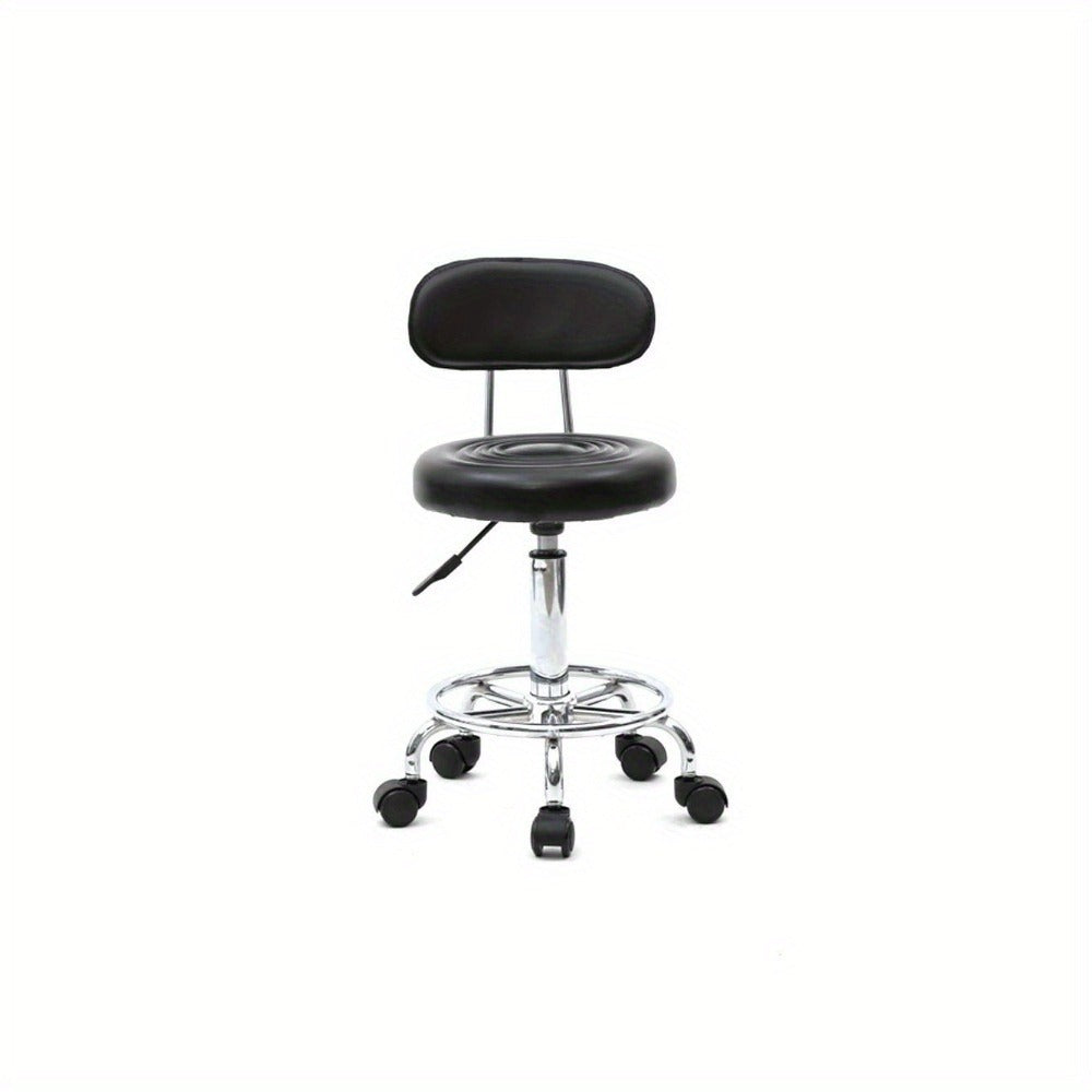 Adjustable Height Bar Stool with Backrest & 360° Swivel – Modern Counter Stool Rotating Chair for Kitchen