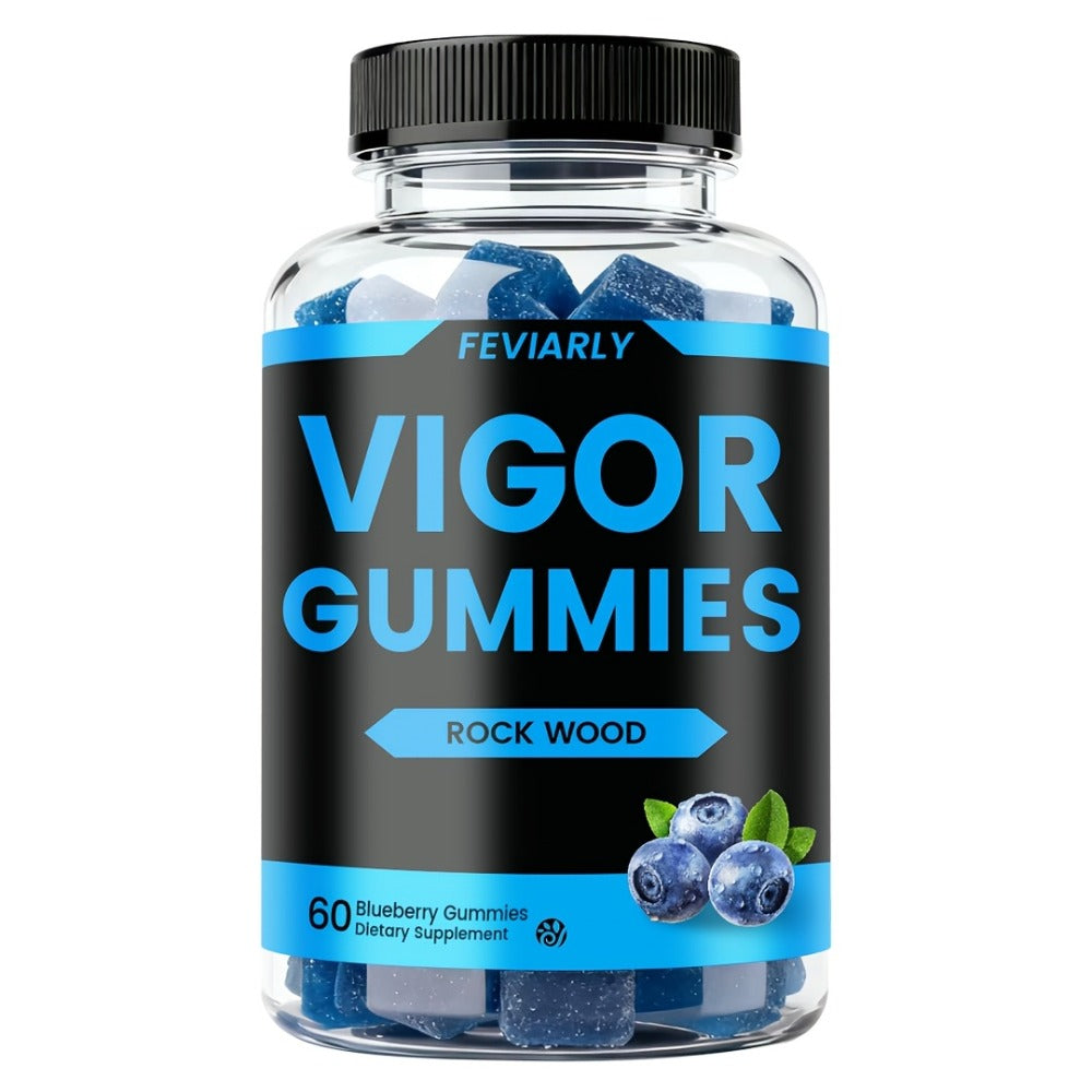 Men's Performance Gummies with Shilajit, Maca & Blueberry, Male Drive, Strength & Stamina Supplement