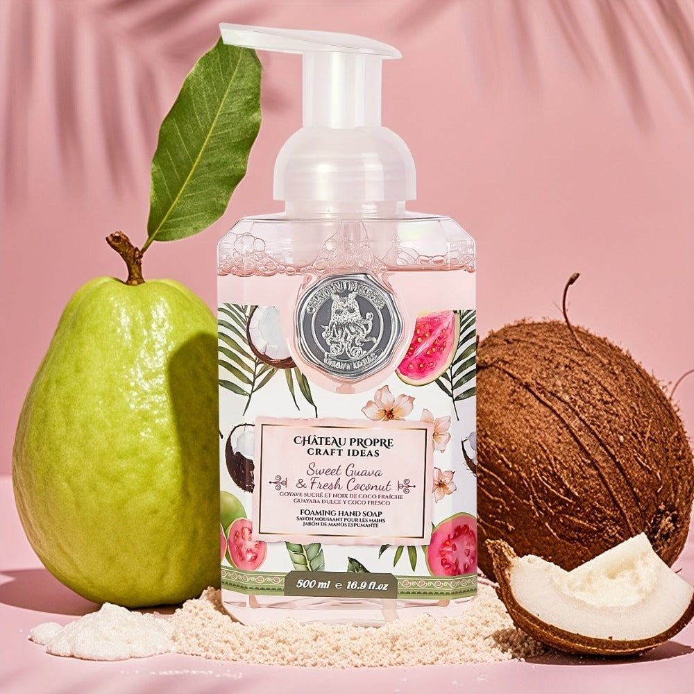 Moisturizing Foaming Hand Soap 500ml with Coconut Oil – Cruelty-Free Foam Soap for Bathroom & Kitchen | 8 Fresh Scents: Vanilla, Citrus