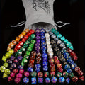 DND Polyhedral Dice Set 141pcs – 20 Complete 7-Die Sets for D&D RPG Tabletop Games, Includes Velvet Bag, Acrylic Multi-Color Dice