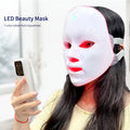 Portable LED Facial Mask 7-Color Light Therapy USB Rechargeable Plastic - Home Beauty Care for Bath Time, Home Spa and Personal Care
