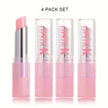 Lip Balm YAMITIK 4-Piece Tinted Stick Set with Pink Tubes, Sheer Gloss Finish and DR111 Option
