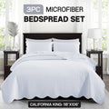 Chevron-Texture Three-Piece Bedspread Set in 16 Colors with Twin, Queen-Full, King and California King Sizes