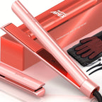 Hair Straightener Flat Iron 2-in-1 Curling Iron, 460°F Professional Ceramic Plates, 15s Fast Heating