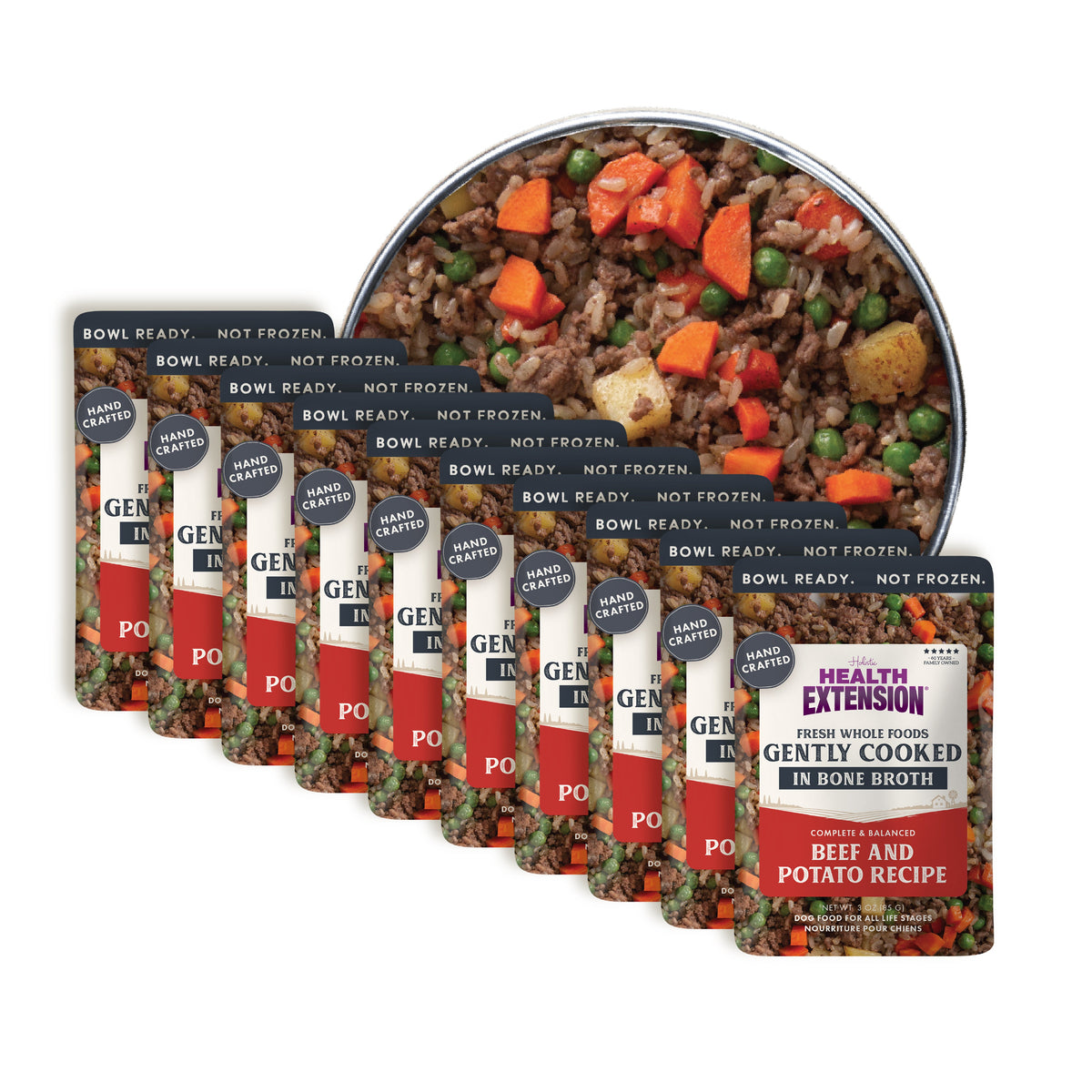Gently Cooked Beef Dog Food 3 ounce / 10 Pack