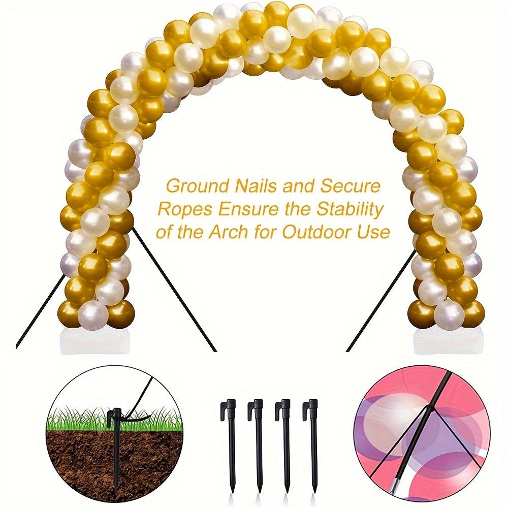 Balloon Arch Kit with Base Stand – Adjustable Floor Arch Stand, Water Fillable Base, Pump & Clips Included