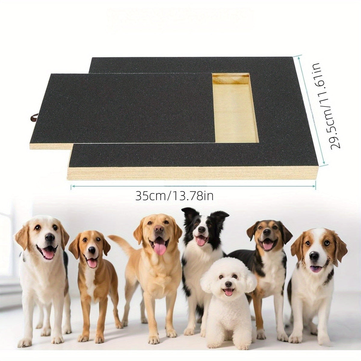 Dog Scratch Pad for Nails – Adjustable 3-Angle (45–65°) Foldable Nail File Scratch Board, Includes 2 Sandpaper Sheets
