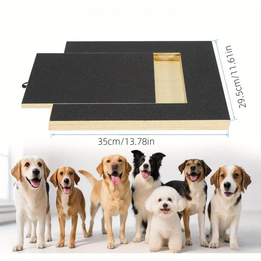 Dog Nail Scratch Board with Foldable Adjustable Stand, Replaceable Sandpaper and Bracket or Flat Options