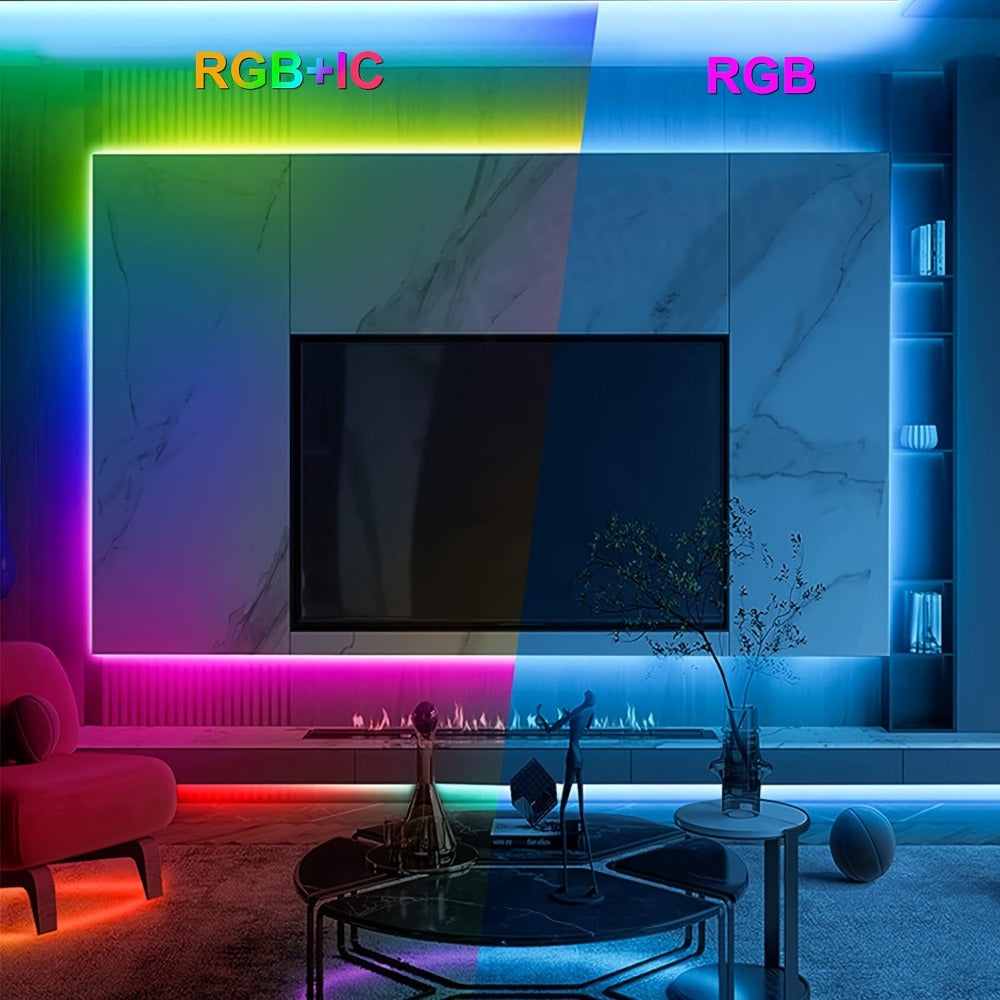 RGBIC Color Chasing LED Neon Rope Light with App & Remote Control, Music Sync, DIY Design, Multi-Color Including White