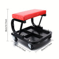 Mechanic Creeper Seat & Rolling Work Stool – Foldable 2-in-1 Auto Repair Crawler, 300 lb Capacity, Adjustable Height, 6 Swivel Wheels