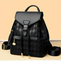 Backpack for Women with Plaid Pattern, Gold Buckle Hardware, Adjustable Strap & 2 Colors for Travel