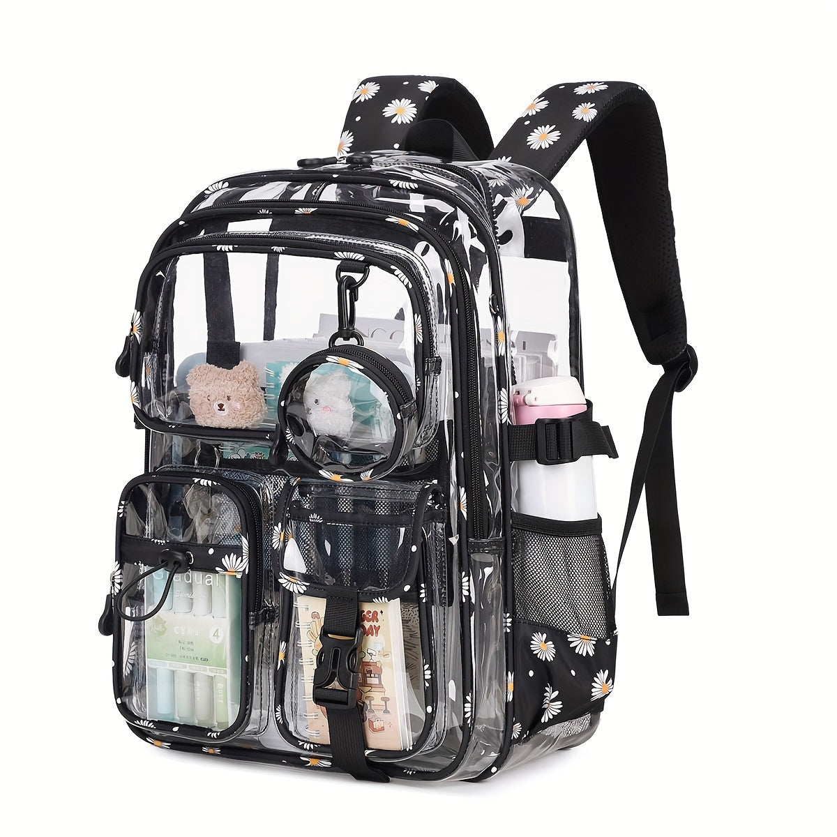 Backpack for Women – PVC, Clear, Transparent, Large Capacity – alternate view