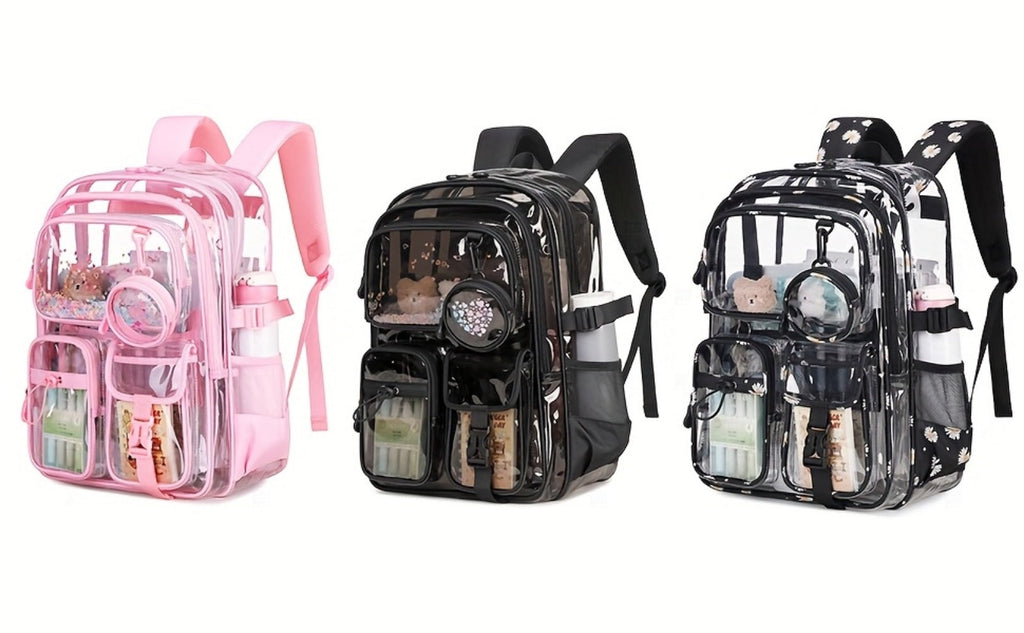 Backpack for Women – PVC, Clear, Transparent, Large Capacity – detail view 15