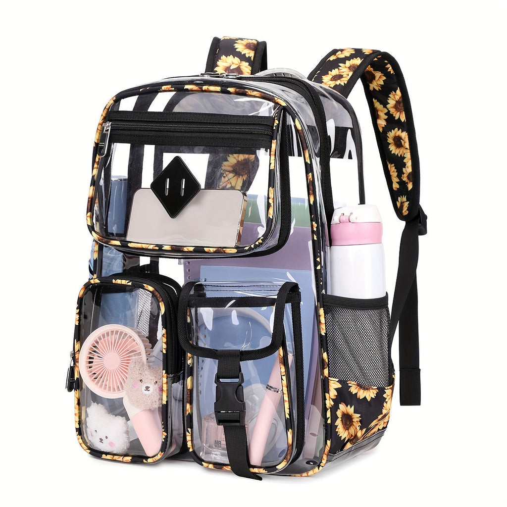 Backpack for Women – PVC, Clear, Transparent, Large Capacity – front view - product view 15