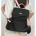 Backpack Convertible Shoulder-Bag Purse with Large Compartment, Zipper & 4 Colorways for Daily Carry