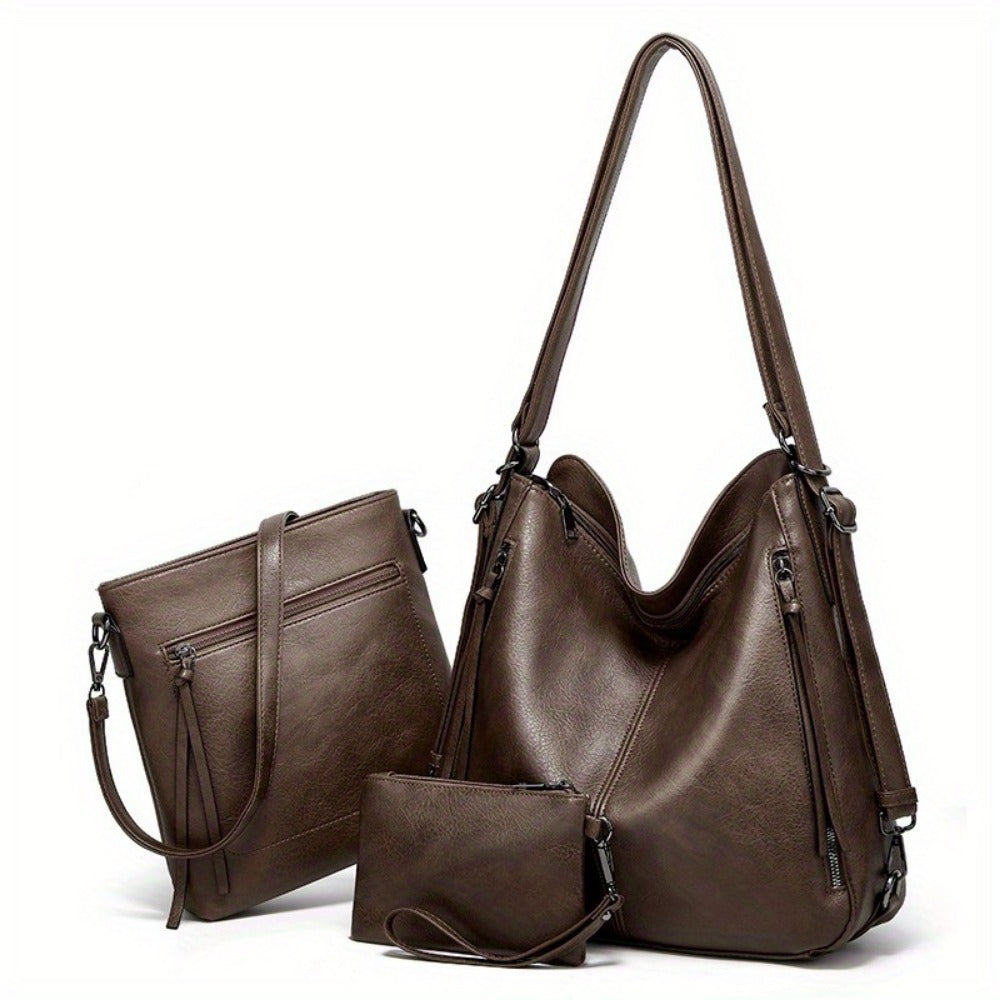 Backpack for Women – 3-Piece, Large Capacity, Convertible, for Travel & Work – detail view 10