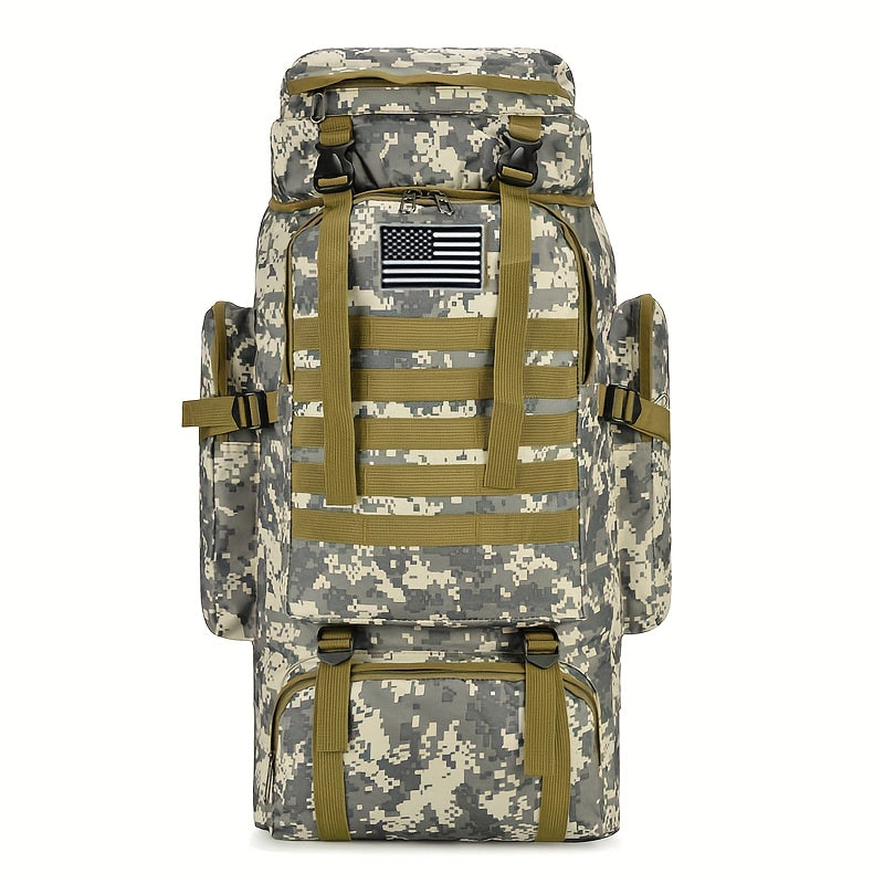 70L Tactical Hiking Backpack with Large Expedition Capacity, Unisex Mountaineering Rucksack