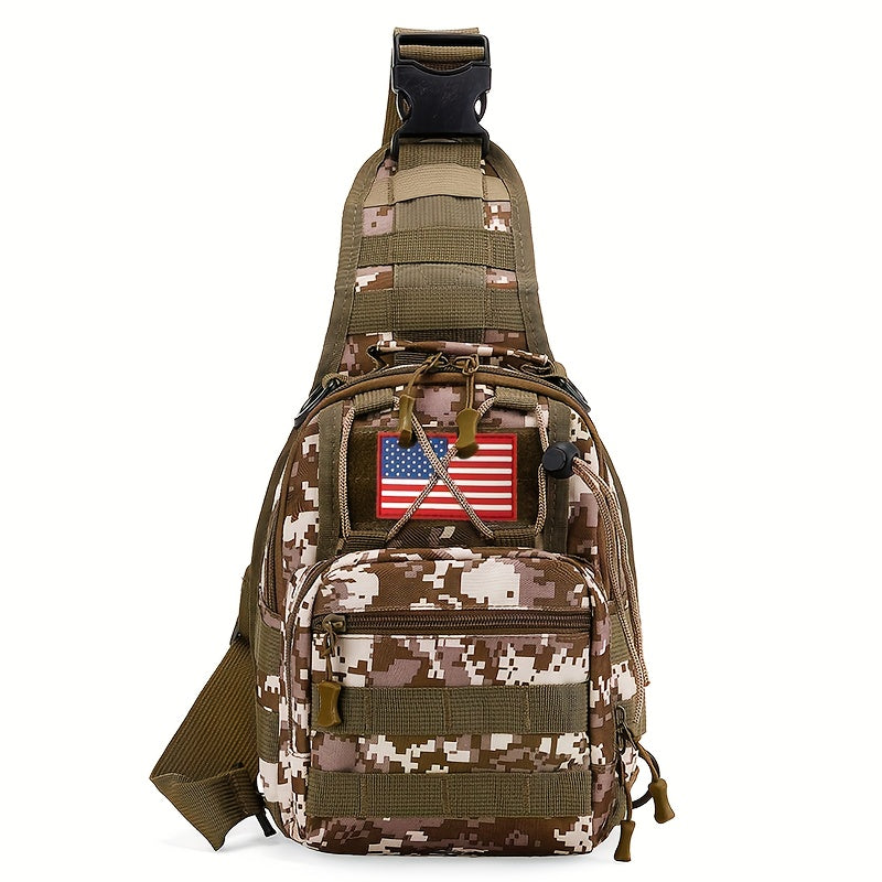 25L Tactical Sling Backpack with MOLLE Webbing, Adjustable Single-Shoulder Pack for Hiking and EDC