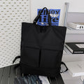 Backpack Tote in Canvas with Polyester Lining, Expandable Drawstring Shape and 2 Solid Colors