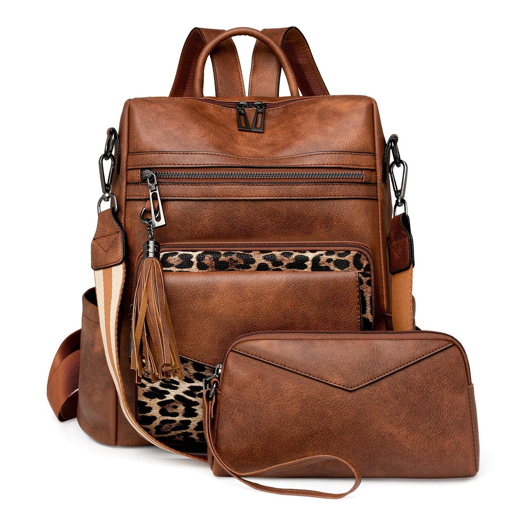 Backpack Convertible Tassel Purse with Large Polyester-Lined Interior & 9 Textured Styles Collection