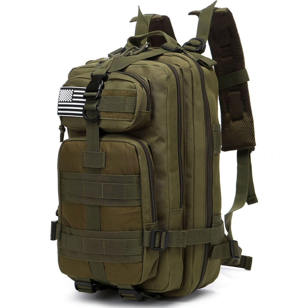 Foldable Tactical Backpack with Compression Straps, Unisex Outdoor Pack for Hiking and Travel