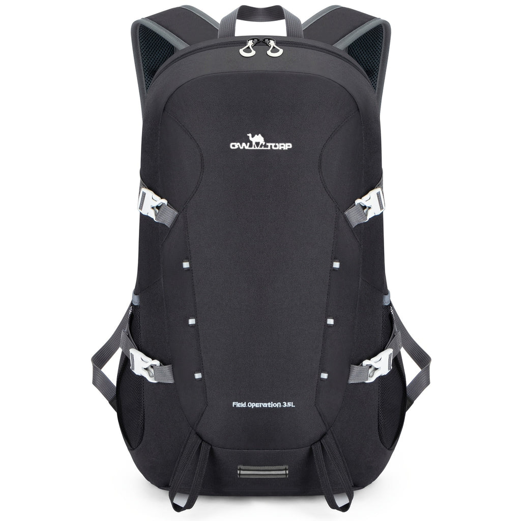 Backpack in Foldable Ultra-Light Fabric with Large Travel Storage and Black or White Finish